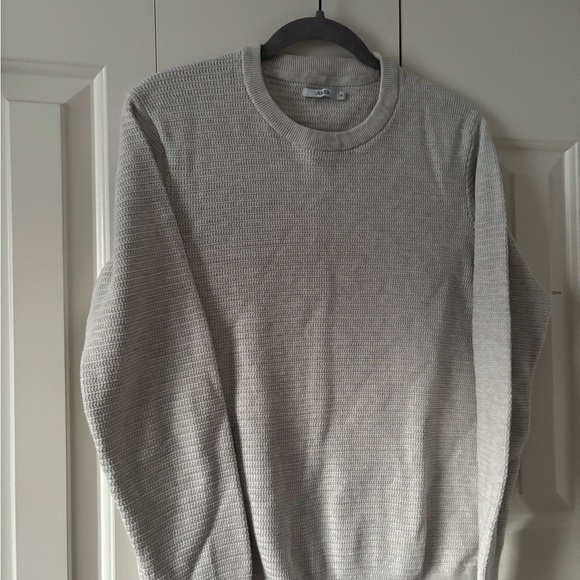 Mango Men's Light Gray Crewneck Textured Sweater - Picture 6 of 11